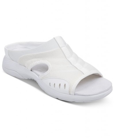 Women's Traciee Square Toe Casual Slide Sandals White $41.25 Shoes