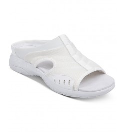 Women's Traciee Square Toe Casual Slide Sandals White $41.25 Shoes