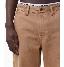 Men's Baggy Straight Jeans Brown $41.59 Jeans