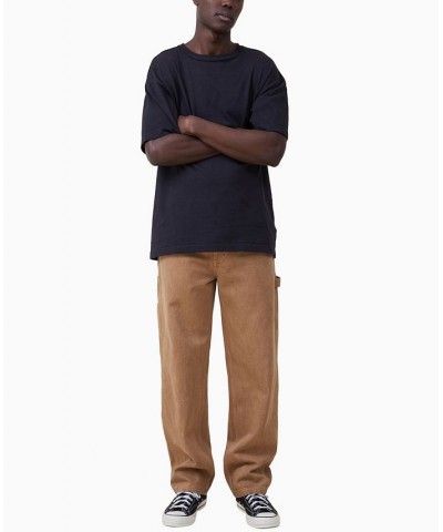 Men's Baggy Straight Jeans Brown $41.59 Jeans