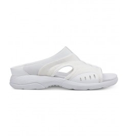 Women's Traciee Square Toe Casual Slide Sandals White $41.25 Shoes