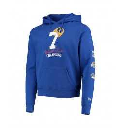 Men's Royal Los Angeles Dodgers Count The Rings Pullover Hoodie $34.85 Sweatshirt