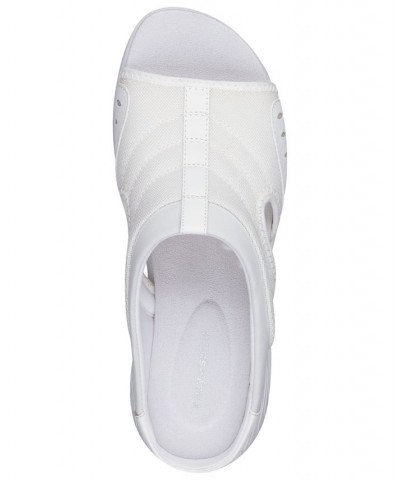 Women's Traciee Square Toe Casual Slide Sandals White $41.25 Shoes