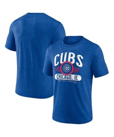 Men's Branded Heathered Royal Chicago Cubs Badge of Honor Tri-Blend T-shirt $21.60 T-Shirts