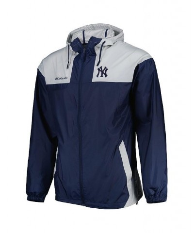 Men's Navy, Gray New York Yankees Omni-Shade Flash Forward Challenger Full-Zip Windbreaker Jacket $36.00 Jackets