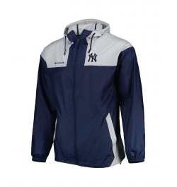 Men's Navy, Gray New York Yankees Omni-Shade Flash Forward Challenger Full-Zip Windbreaker Jacket $36.00 Jackets