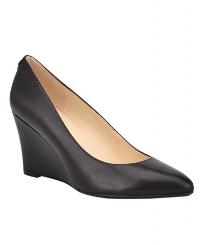 Women's Cal 9X9 Slip-On Pointy Toe Dress Pumps Black $34.88 Shoes