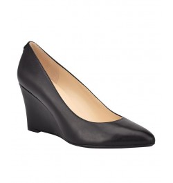 Women's Cal 9X9 Slip-On Pointy Toe Dress Pumps Black $34.88 Shoes