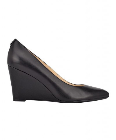 Women's Cal 9X9 Slip-On Pointy Toe Dress Pumps Black $34.88 Shoes