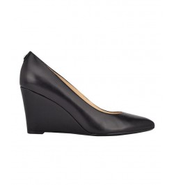 Women's Cal 9X9 Slip-On Pointy Toe Dress Pumps Black $34.88 Shoes