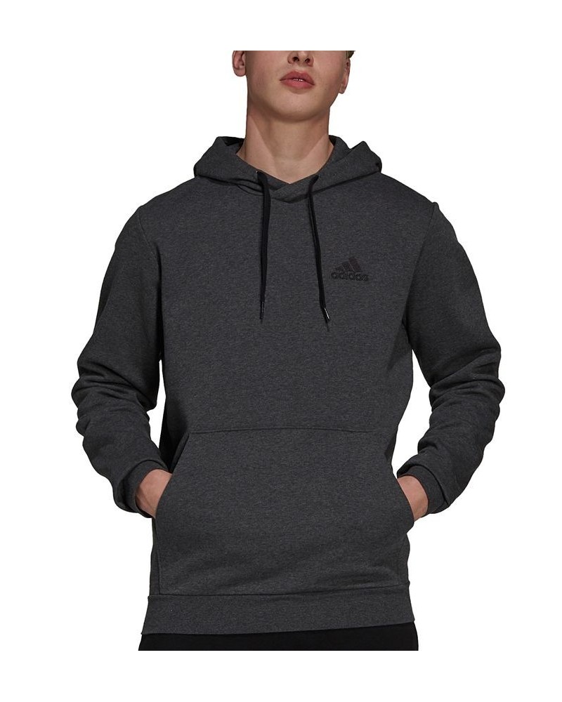 Men's Feel Cozy Essentials Fleece Pullover Hoodie Dark Grey Heather $24.75 Sweatshirt