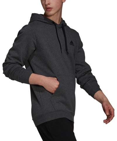 Men's Feel Cozy Essentials Fleece Pullover Hoodie Dark Grey Heather $24.75 Sweatshirt