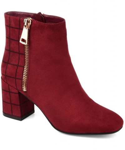 Women's Sarah Two-Tone Bootie Red $34.10 Shoes