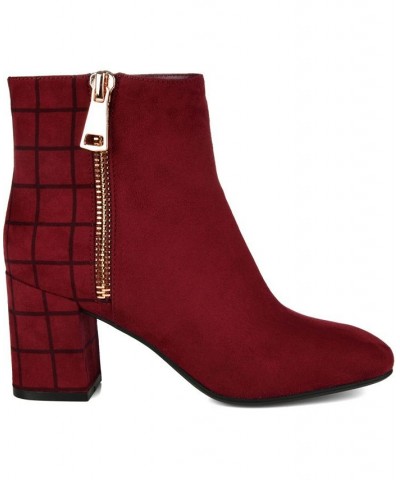 Women's Sarah Two-Tone Bootie Red $34.10 Shoes