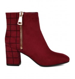 Women's Sarah Two-Tone Bootie Red $34.10 Shoes