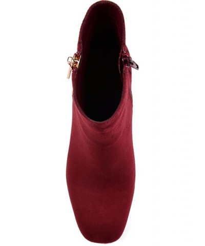 Women's Sarah Two-Tone Bootie Red $34.10 Shoes