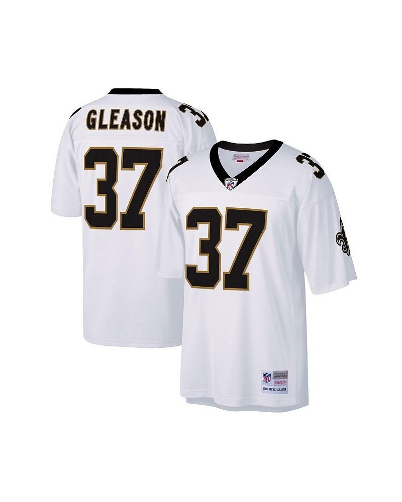 Men's Steve Gleason White New Orleans Saints Big and Tall 2006 Retired Player Replica Jersey $83.30 Jersey