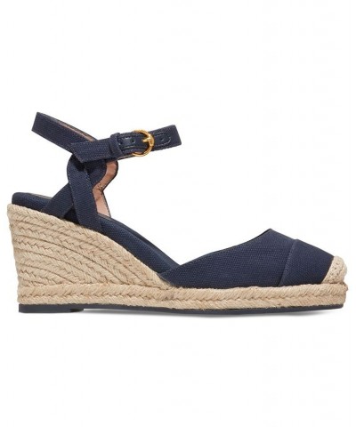 Women's Cloudfeel Ankle-Strap Espadrille Wedge Pumps PD01 $73.10 Shoes