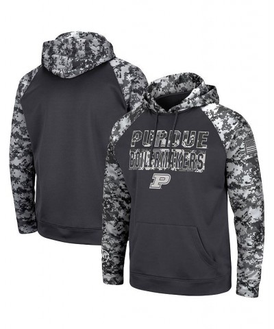 Men's Charcoal Purdue Boilermakers OHT Military-Inspired Appreciation Digi Camo Big and Tall Pullover Hoodie $36.75 Sweatshirt