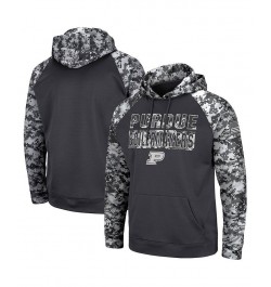 Men's Charcoal Purdue Boilermakers OHT Military-Inspired Appreciation Digi Camo Big and Tall Pullover Hoodie $36.75 Sweatshirt