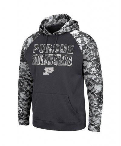 Men's Charcoal Purdue Boilermakers OHT Military-Inspired Appreciation Digi Camo Big and Tall Pullover Hoodie $36.75 Sweatshirt