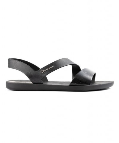 Women's Vibe Comfort Sparkle Sandals Black $20.70 Shoes