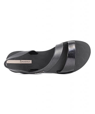 Women's Vibe Comfort Sparkle Sandals Black $20.70 Shoes