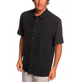 Men's Tahiti Palms Short Sleeve Shirt Black $36.96 Shirts