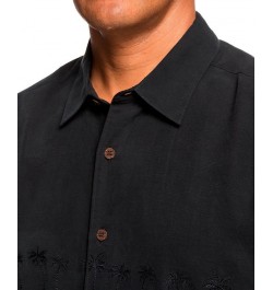 Men's Tahiti Palms Short Sleeve Shirt Black $36.96 Shirts