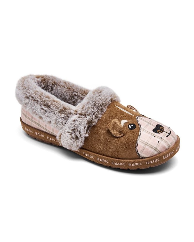 Women's BOBS Too Cozy - Cutie Pupz Slippers Brown $18.00 Shoes