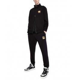 Men's Gold Foil Logo Zip-Up Jacket Black $49.56 Sweatshirt