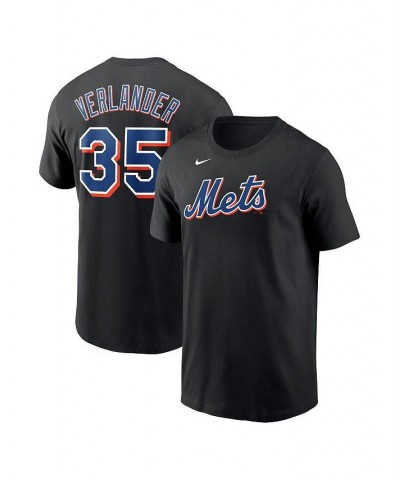 Men's Justin Verlander Black New York Mets 2023 Name and Number T-shirt $27.99 T-Shirts