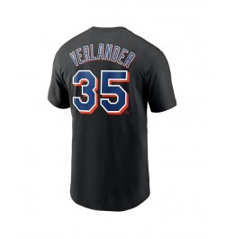 Men's Justin Verlander Black New York Mets 2023 Name and Number T-shirt $27.99 T-Shirts