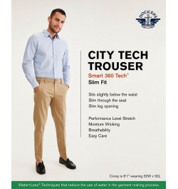 Men's Slim-Fit City Tech Trousers PD01 $36.39 Pants