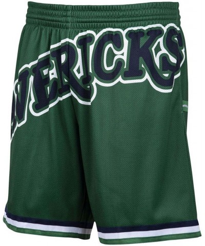 Men's Green Dallas Mavericks Hardwood Classics Big Face 2.0 Shorts $30.38 Shorts