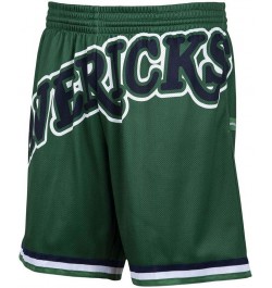 Men's Green Dallas Mavericks Hardwood Classics Big Face 2.0 Shorts $30.38 Shorts