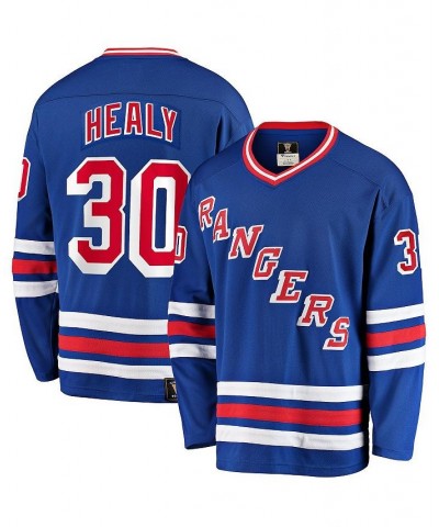 Men's Branded Glenn Healy Blue New York Rangers Premier Breakaway Retired Player Jersey $60.28 Jersey