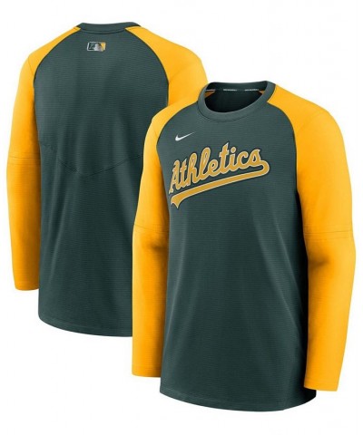 Men's Green, Gold-Tone Oakland Athletics Authentic Collection Pregame Performance Raglan Pullover Sweatshirt $46.79 Sweatshirt