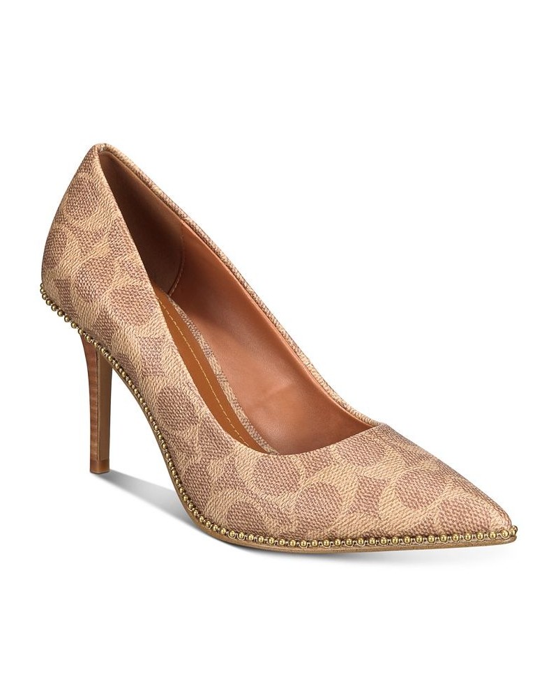 Women's Waverly Beadchain Pumps Brown $63.55 Shoes