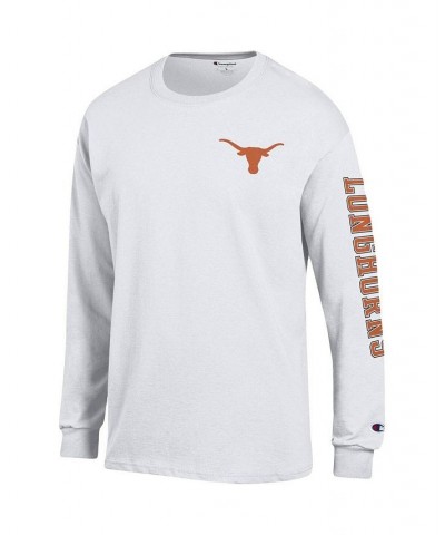 Men's White Texas Longhorns Team Stack Long Sleeve T-shirt $23.84 T-Shirts