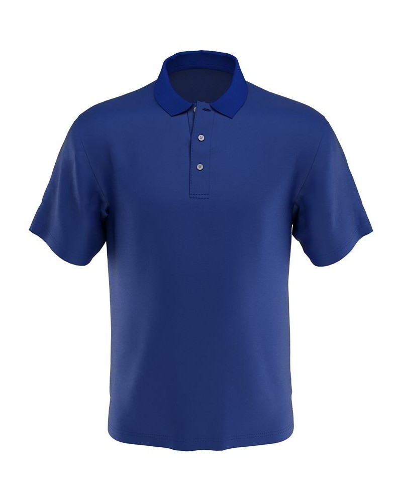 Men's Big & Tall AirFlux™ Solid Mesh Golf Polo Classic Blue $17.05 Polo Shirts