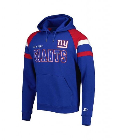 Men's Royal New York Giants Draft Fleece Raglan Pullover Hoodie $42.40 Sweatshirt