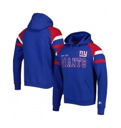 Men's Royal New York Giants Draft Fleece Raglan Pullover Hoodie $42.40 Sweatshirt