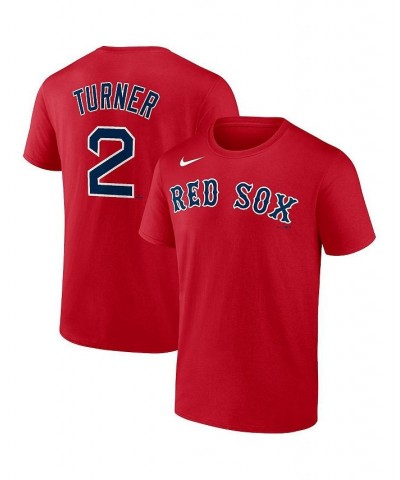 Men's Justin Turner Red Boston Red Sox Player Name and Number T-shirt $28.49 T-Shirts