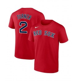 Men's Justin Turner Red Boston Red Sox Player Name and Number T-shirt $28.49 T-Shirts