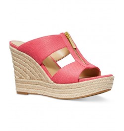 Women's Bradley Espadrille Platform Wedge Sandals Pink $56.25 Shoes