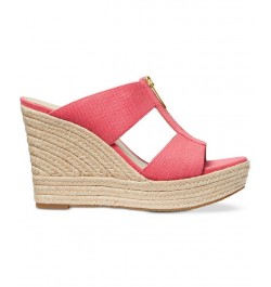 Women's Bradley Espadrille Platform Wedge Sandals Pink $56.25 Shoes