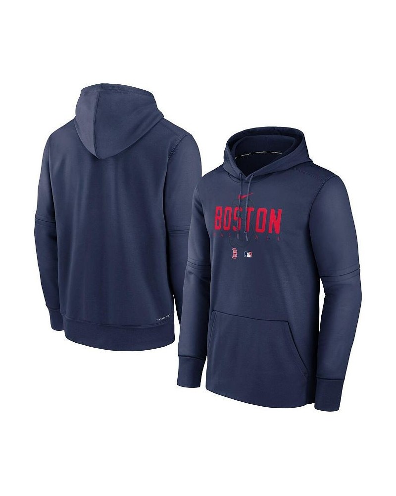 Men's Navy Boston Red Sox Authentic Collection Pregame Performance Pullover Hoodie $47.50 Sweatshirt