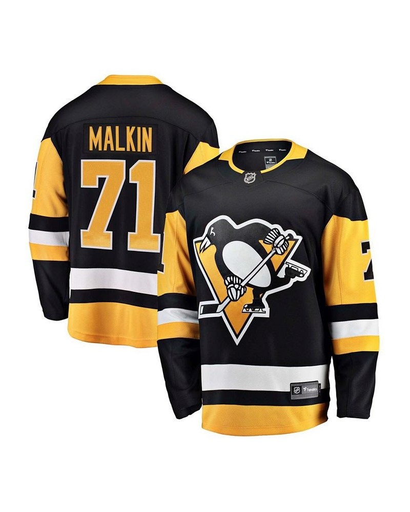 Men's Branded Evgeni Malkin Black Pittsburgh Penguins Breakaway Player Jersey $70.30 Jersey