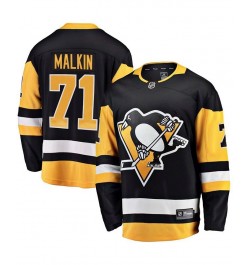 Men's Branded Evgeni Malkin Black Pittsburgh Penguins Breakaway Player Jersey $70.30 Jersey